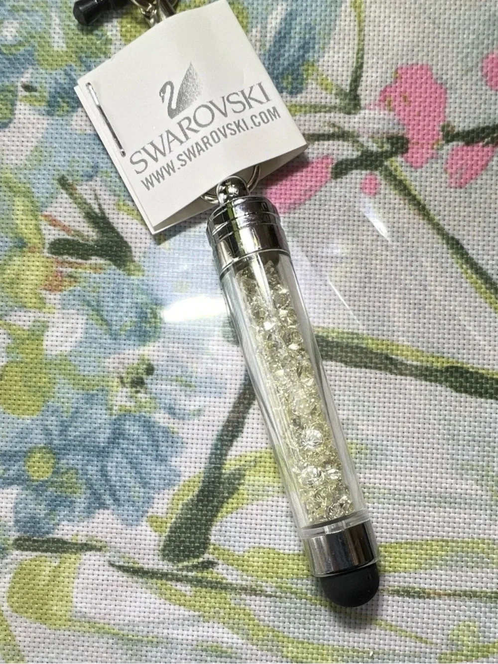 Swarovski Silver Crystal Pen And a Stylus Charm SCS Clear Swarovski Crystals Set